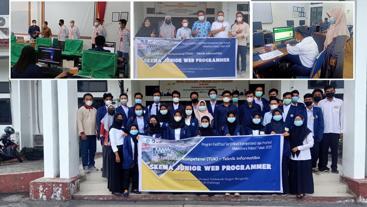 Tempat Uji  Kompetensi  Jururan Teknik Informatika(TUK TI) Melaksanakan sertifikasi kompetensi BNSP skema “Junior Web Programmer” Tahun 2021
